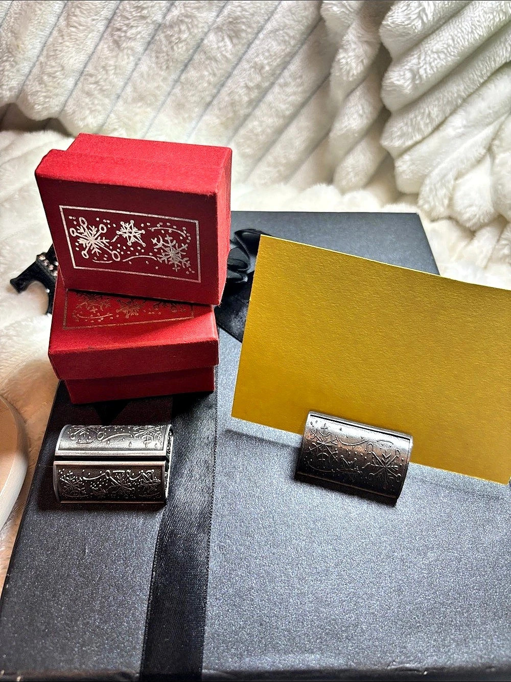 2 Pewter Photo Holders